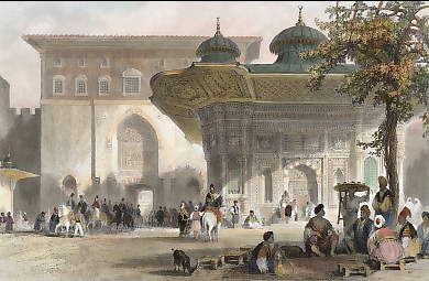 Fountain Near the Baba Hummayoun, or Great Gate of the Seraglio, Constantinople