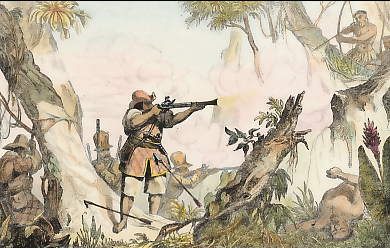 Soldats Indiens Combattant Les Botocoudos