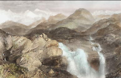 Falls Near the Source of the Jumna, Mountains of Himalaya