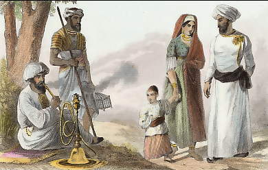 Mahométan Fumant Le Kalioun, Perses De Bombay 