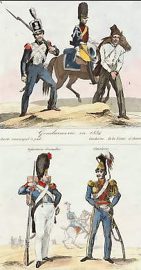 Gendarmerie En 1834 ; Garde Nationale En 1834