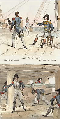 Armée Navale En 1793: Officier De Marine, Capitaine De Vaisseau ; Une Batterie Dans L´Entrepont 