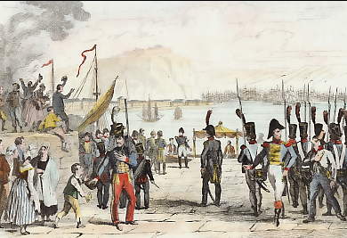 Napoléon Visitant Le Port De Cherbourg  