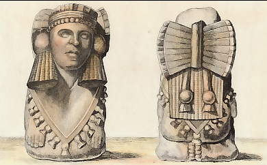 Buste D´une Prêtresse Aztèque 