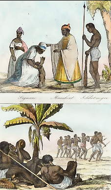 Signare, Marabout, Soldat Nègre ; Nègres De Traite En Voyage