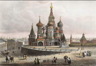Moscou, Vue De La Cathédrale St. Basil 