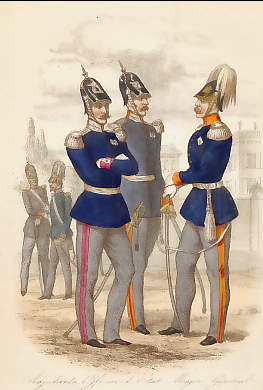 Costumes Militaires De Baden: Adjudants, Officier D´État, Major Général 