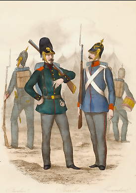 Costumes Militaires De Baden: Fusilier, Tirailleur, Grenadier 