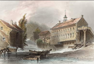 Mills at Sherbrooke, on the River Magog  