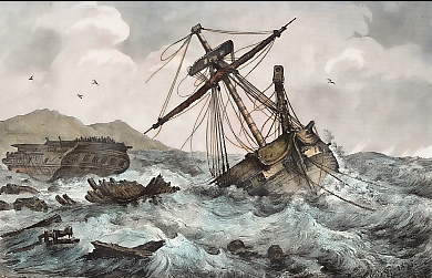 Naufrage De La Caravane, 21 Octobre 1817