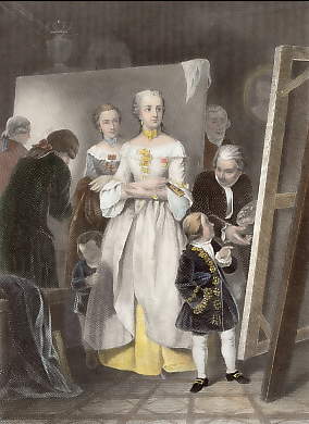 Maria Theresia in Meytens Atelier