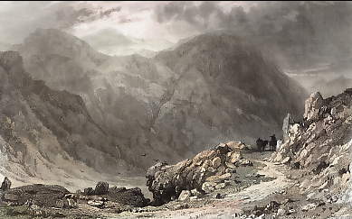 Scawfell Pikes, from Sty Head, Cumberland 