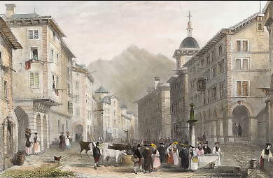 Street in Sion, Valais