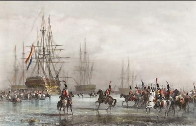 Prise De La Flotte Hollandaise Par Les Hussards 