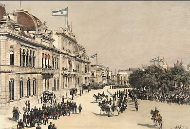 Buenos Aires, Vue Prise Devant Le Palais Du Congrès 