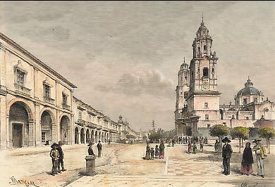 Morelia, Vue Prise Dans Ue Rue