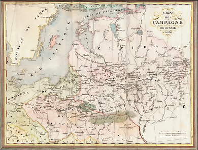 Carte De La Campagne De Russie En 1812 