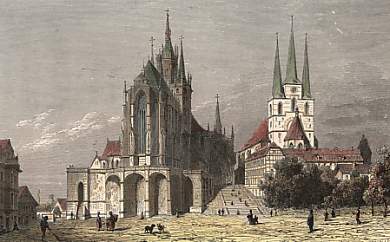 La Cathédrale et L´Eglise Saint-Severin à Erfurt
