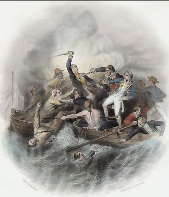 Desperate Encounter in Gunboats Between Nelson and  Don Miguel Tyrason 