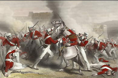 Death of Brigadier Adrian Hope in the Attack on the Fort of Roodamow, April 15th 1858 