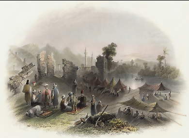 Hadgi or Mecca Pilgrims Encamped Near Antioch, on the Banks of the Orontes