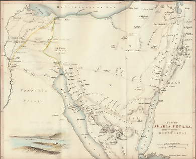 Map of Arabia Petraea Embracing the Peninsula of Mount Sinai 