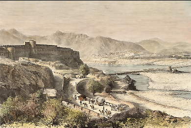 Citadelle D´Attok et Pont De Bateaux Sur L´Indus