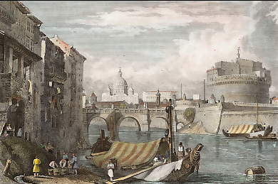 Brücke U. Castell Von St. Angelo, Peterskirche U. Vatican 