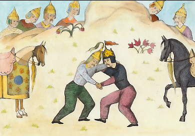 Lutte (d´après Un Manuscrit Du Schah-Nameh)