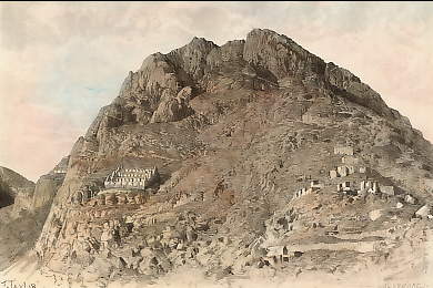 Constructions Des Incas Sur Le Cerro De Las Carceles à Ollantai Tambo