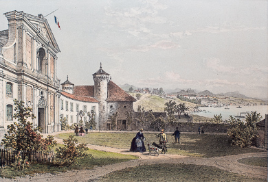 Thonon et Château De Ripaille, Vue Prise De La Cour De Ce Château