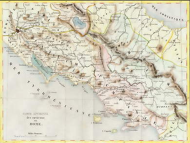 Carte Ancienne Des Environs De Rome