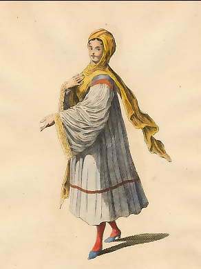 Habit of a Young Lady of Tine, an Island in the Archipelago in 1700