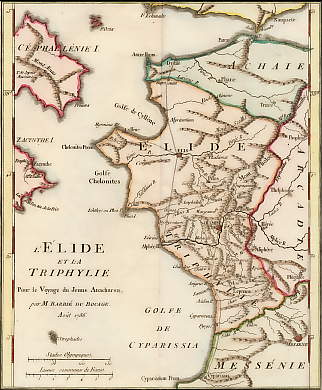 L´Élide et La Triphylie, Pour Le Voyage Du Jeune Anacharsis, Août 1786