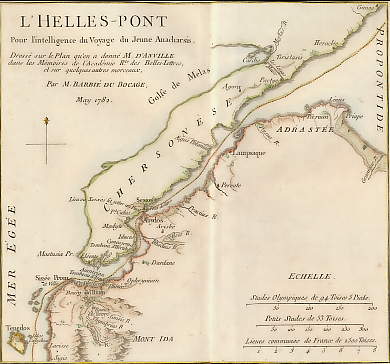L´Helles-Pont, Pour L´Intelligence Du Voyage Du Jeune Anacharsis, Mai 1782