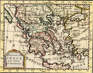 Carte De La Grèce Ancienne et Moderne