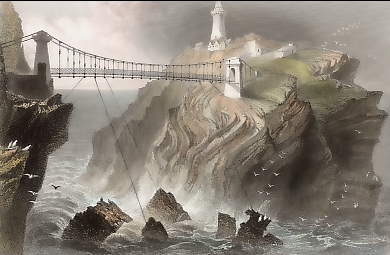 Bridge to the South Stack Lighthouse, Near Holyhead