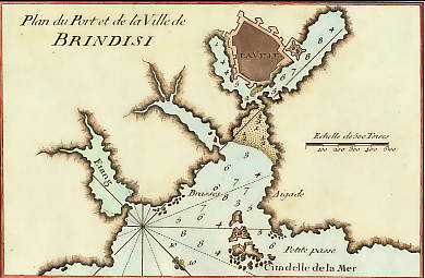 Plan Du Port et De La Ville De Brindisi