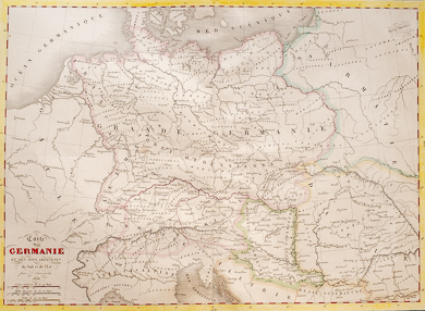 Carte De La Germanie et Des Pays Adjacents Du Sud et De L´Est