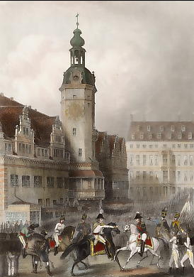 Leipzig in the Occupation of the Allied Powers, Meeting of the Emperors of Austria & Russia at the Town Hall