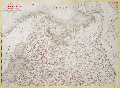 Carte De La Russie D´Europe, Partie Septentrionale