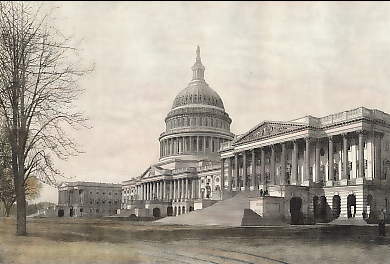 Washington, Le Capitole, Vue Générale Prise De L´Est