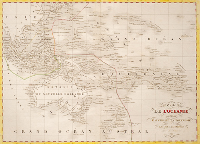 Carte De L´Océanie Contenant L´Australie, La Polynésie et Les Iles Asiatiques