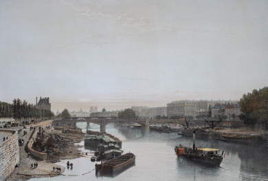 Vue De La Seine et Du Pont De Solférino Prise Du Pont De La Concorde