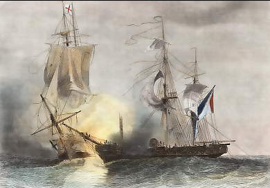 Combat De La Frégate Francaise L´Alcmène, Contre Le Vaisseau Anglais Le Vénérable (16 Janvier 1814)