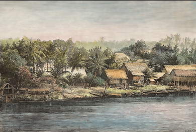 Paysage De Bornéo, Vue Prise Près De Sarawak