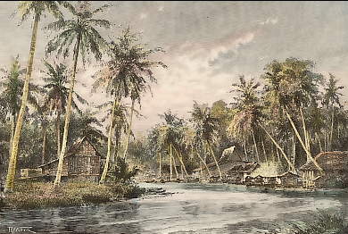 Bornéo Hollandais, Vue Prise Sur La Rivière Amandit, à Kendangan