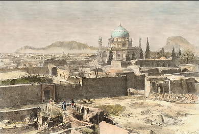 Kandahar, Tombe  D´Ahmed Chah, Vue Prise De La Citadelle