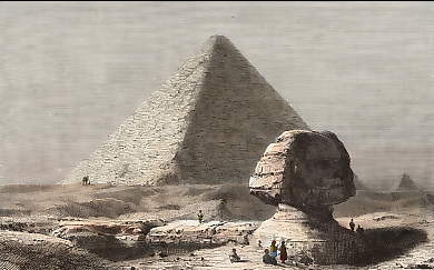 Le Sphinx et La Grande Pyramide De Ghizeh