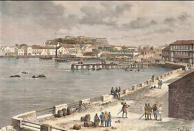 Gorée. Le Débarcadère et Le Fort